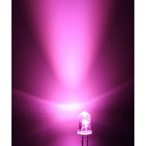 아두이노 5파이 5mm 고급 고휘도 투명 핑크색 발광다이오드 Pink Tanspaent LED 0.1%의 비밀, 100개