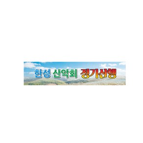 정기산행 산악회 현수막 64-4-42 사이즈 3mx70cm, 1번디자인, 좌우미싱(나무없음)