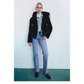 ZARA 페이크퍼 후드 자켓