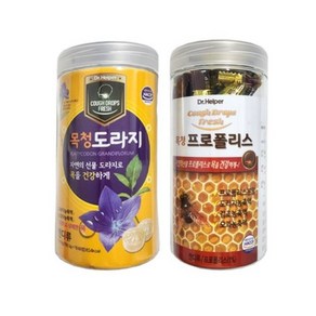 닥터헬퍼 목청 도라지 캔디 48정 1개 + 목청 프로폴리스 캔디 48정 1개, 126g