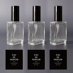 향수 유리 공병 15ml, 3개, 블랙