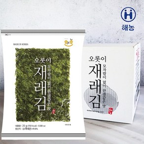 오롯이 재래전장 조미김 25g(5매) / 20봉 / 박스, 25g, 20개