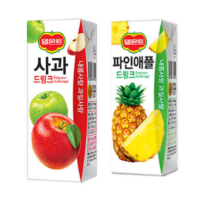 델몬트 사과 + 파인애플 드링크팩 190ml 각24팩(총48팩), 1세트, 델몬트 사과 + 파인애플 드링크팩 190ml 각24팩(