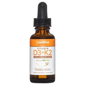 Live Wise Natuals 비타민 D3 리퀴드 드롭, 1개, 30ml