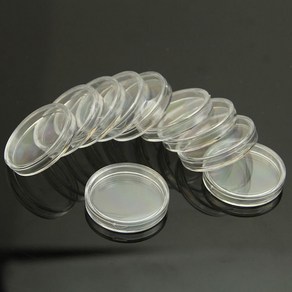 38mm 10pcs 클리어 원형 케이스 코인 수납 캡슐 홀더 플라스틱 유용, 분명한, 10개