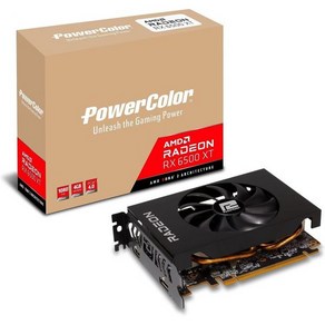 파워컬러파이터 AMD 라데온 RX 6750 XT 12GB GDDR6 그래픽카드, 6500XT ITX, 1개