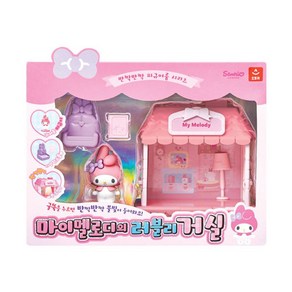 산리오 마이멜로디의 러블리 거실 피규어룸 인형집, 혼합색상, 1개