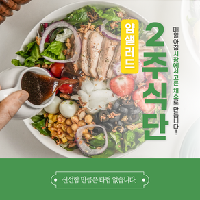 샐러드 포케 정기배송 2주 다이어트 식단 얌샐러드 구독 배달 야채 도시락 새벽 배송, 8개, 400g, 샐러드(월/금)