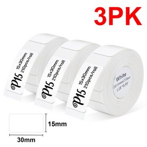 무선프린터 휴대용 접착식 열 블루투스 P15 자체 용지, 5) 3PK White 1530, 없음, 3PK White 1530