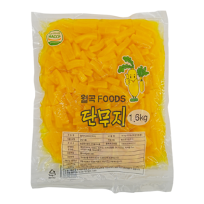 월곡 사각 단무지, 1개, 1.6kg