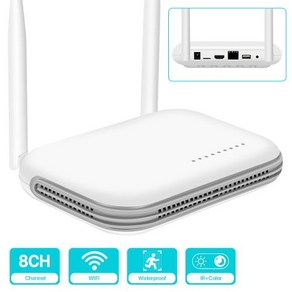 6MP 시스템용 인치 25 네트워크 비디오 WiFi H265 얼굴 지지대 8CH 녹음기 NVR HDD 무선 보안 4CH iCSee 인식 Onvif, 3) 8CH  AU 플러그, 1개