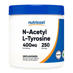 뉴트리코스트 N-Acetyl L-Tyosine 400mg Unflavoed, 1개, 100g