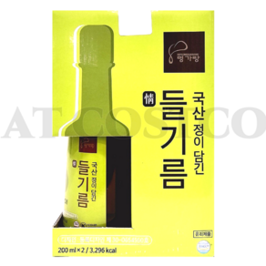 코스트코 국산 들기름 명가랑 국산 들기름 400ML [200ML X 2병], 2개, 200ml