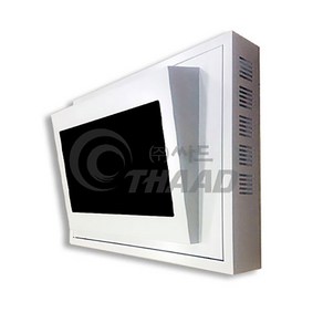 CCTV 22인치 모니터 벽부형 함체 TD-R220 일체 노출형 경사 렉 시건장치 녹화기 보호장비