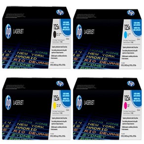 HP Color Laserjet CP1312MFP 정품토너 4색1세트 CB540A/CB541A/CB542A/CB543A 검정 2 200매/칼라 1 400매 NO.125A