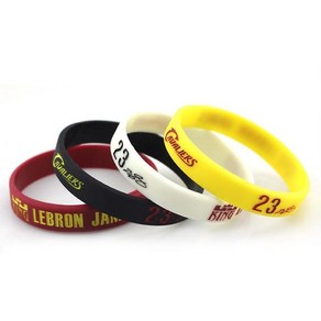 4pcs lebon james 손목 밴드 농구 스포츠 팔찌 실리콘 스트랩 빛나는 팔찌