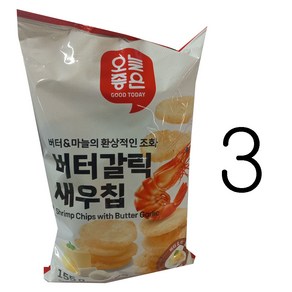 오늘좋은 버터갈릭 새우칩, 3개, 155g