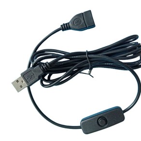 SGMK USB 전원 온오프 스위치 케이블 블랙, 198cm, 1개