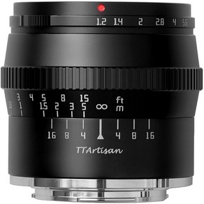 미러리스 카메라 렌즈 TTAtisan 50mm F1.2 APS-C Olympus / Panasonic Mico 4/ 3 마운트 카메라용 수동 초점 실버 EPM1 EPL1 EPL, [04] 캐논 M 마운트, [01] 검은색