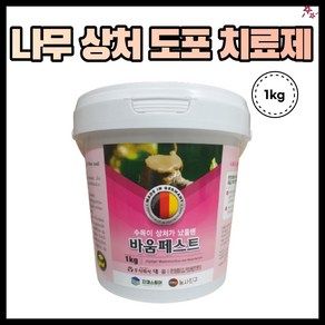 농사친구 나무 상처 보호제 바움 페스트 1kg 톱신 수목 소나무 제 과수 조경 분재 연고 도포 락발 가지치기 전지, 1개