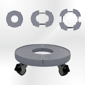 무빙헬퍼 사이즈 조절 공기청정기 대형 화분 퓨리케어 비스포크 경사로 이동식 받침대, 그레이, 1개