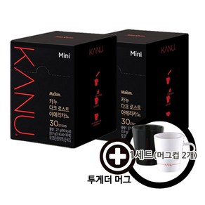 맥심 카누 다크 로스트 미니 30T 2개 + 머그컵세트