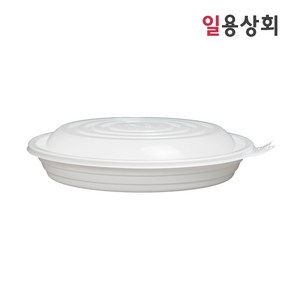 [ILYONG] 원형 찜용기 TY 300파이 소 2200ml 100세트 백색, 100개