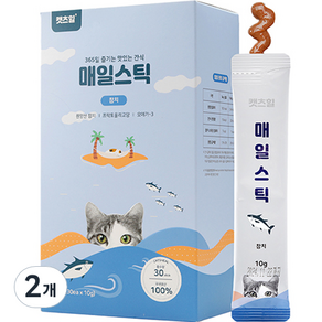 캣츠힐 고양이 매일스틱 참치 짜먹는 간식 10g x 30p, 2개