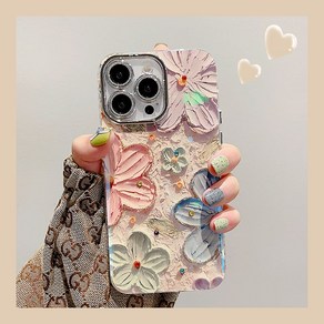 Apple iphone 아이폰 케이스 Diamond 유화 꽃 Flowe Cystal