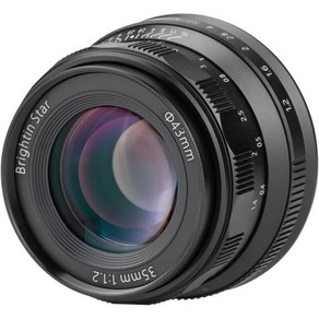 캐논 호환 EOS M 마운트 미러리스 카메라용 35mm F0.95 수동 초점 프라임 렌즈 APS C 대구경 고정 M6 M50 M5 M3 M200 M10 M100 M2에 적합 블, Fit fo Mico 4/3 Mount, 35mm F1.2 Black