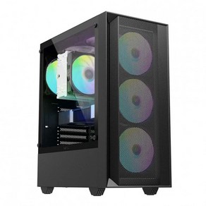 라이젠5 9600X RTX4060Ti 인피니티엘라이트 게이밍 컴퓨터 데스크탑 조립 PC, Fee DOS, 1TB, 32GB, 블랙