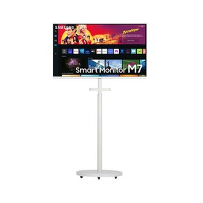 스마트모니터 M7 32인치 IPTV S32BM701 화이트 UHD + 스탠드 화이트 패키지 삼탠바이미 이동식 스탠드, S32BM701 화이트 + 다크플래쉬 스탠드 화이트, 80cm, S32BM701 화이트 + 다크플래쉬 스탠드 화이트