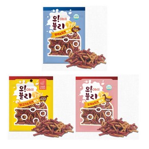 SM 오블리 양고기&연어&오리&치즈 버거 100gx30개 콤보 기호성 애견 강아지 영양 간식, 100g, 30개