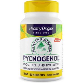 원산지 Pycnogenol 150mg - 프리미엄 소나무 껍질 추출물 - 피부 관리 등 프랑스 해양 소나무 껍질 추출물 - 글루텐 프리 비-GMO - 30가지 채소 캡, 원산지 Pycnogenol 150mg - 프리미엄 소나, 1개