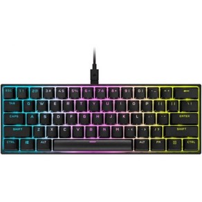 코르세어 K65 RGB 미니 60 기계식 게이밍 키보드 체리 MX 스피드 블랙 리퍼, Mini Speed, 1개