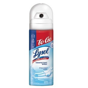 [미국직배송]라이솔 휴대용 살균 스프레이 29 ml / Lysol Crisp Linen Disinfectant Spray To Go 1oz