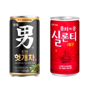 광동 힘찬하루 헛개차 180ml(30캔) + 실론티 175ml(30캔), 60개, 180ml