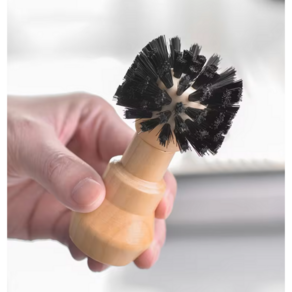 커피(에스프레소)머신 포터필터 청소솔, 1개, 브라운 + 블랙