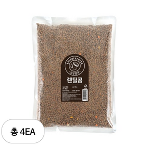 월드그린 싱싱 렌틸콩, 800g, 4개