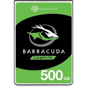 Seagate BaaCuda 2TB 내장 하드 드라이브 HDD – PC 노트북용 2.5인치 SATA 6Gb/s 5400RPM 128MB 캐시(ST2000LM015), BaaCuda 2.5-Inch, HDD_500GB