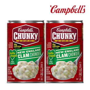 [Campbell's] 코스트코 조개스프 캠벨 클램차우더 스프 수프 저칼로리 533g 2통 Campbell's Chunky Clam Chowde Soup, 1세트