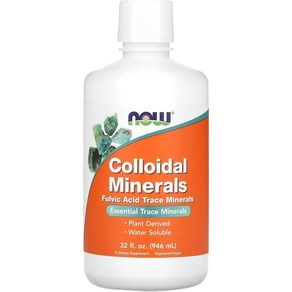 NOW Colloidal Mineals Liquid 나우 콜로이드 미네랄 액상 32oz (946ml) 2팩, 946ml, 2개