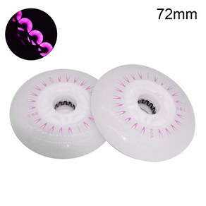 프리라인 스케이트 개 인라인 스쿠터 루다 깜박이 2 라이트 스피드 롤러 LED 76mm 80mm 휠 72mm, 11.Pink 72mm, 한개옵션2