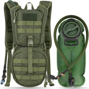 MARCHWAY Tactical Molle Hydation Pack Backpack with 3L TPU Wate Bladde Militay Daypack 자전거 타기 하이, Geen, Geen