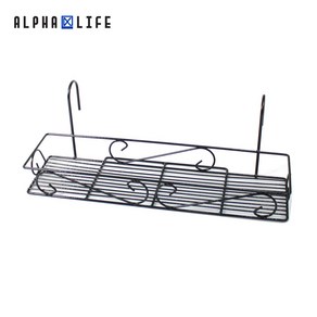 알파라이프 (유엔유몰) 일반 (11cm) 베란다걸이대 다육식물정리대 화분정리대, 블랙, 1개, 블랙