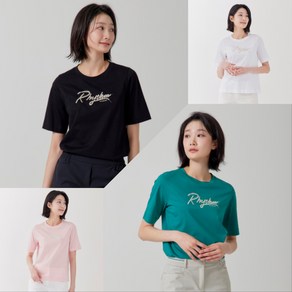 [지센] 여성 면100 프린팅 원포인트 라운드 반팔티셔츠(색상4종) LCTSP376