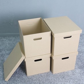 3겹 무지 종이수납함 중 39X32X24cm 4개 종이 수납 박스 함 정리함
