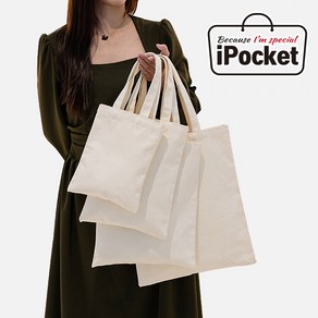 IPOCKET 아이포켓 캔버스 무지 에코백 가방