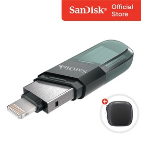 샌디스크 USB 메모리 iXpand Flip 8핀 OTG 3.0 / USB 보관 케이스, 128GB