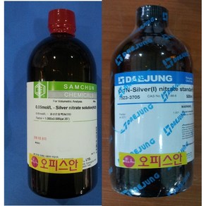 질산은용액(ko) Silve(I) nitate standad solution 0.01mol~0.05mol (S/T) 1L 개인판매제한제품, D.J(0.01)-1L